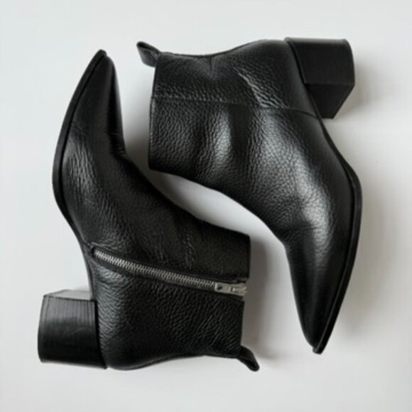 Everlane The Boss Boot 7 Black Pebbled Leather | Italian Made - Picture 5 of 8